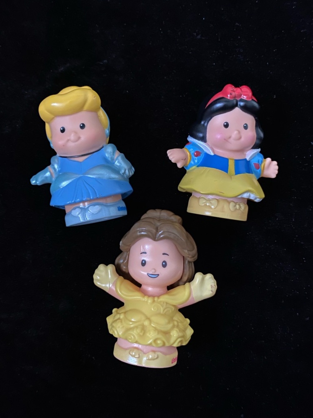 Fisher-Price Small Princess Figure Trio - Blue, Yellow, Brown, Pink